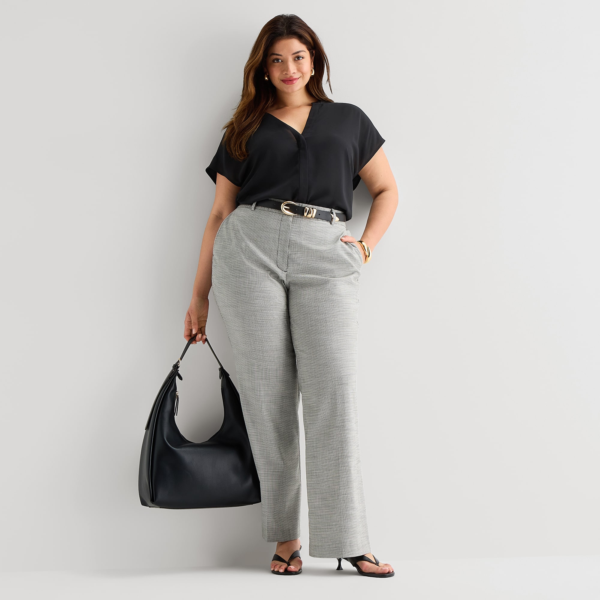 Worthington Plus Womens Modern Perfect Trouser