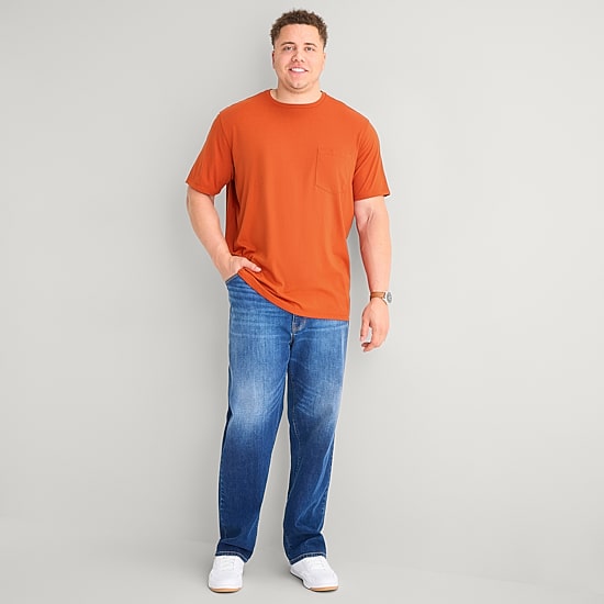 St. John's Bay Super Soft Pocket Mens Crew Neck Short Sleeve Quick Dry Big and Tall T-Shirt