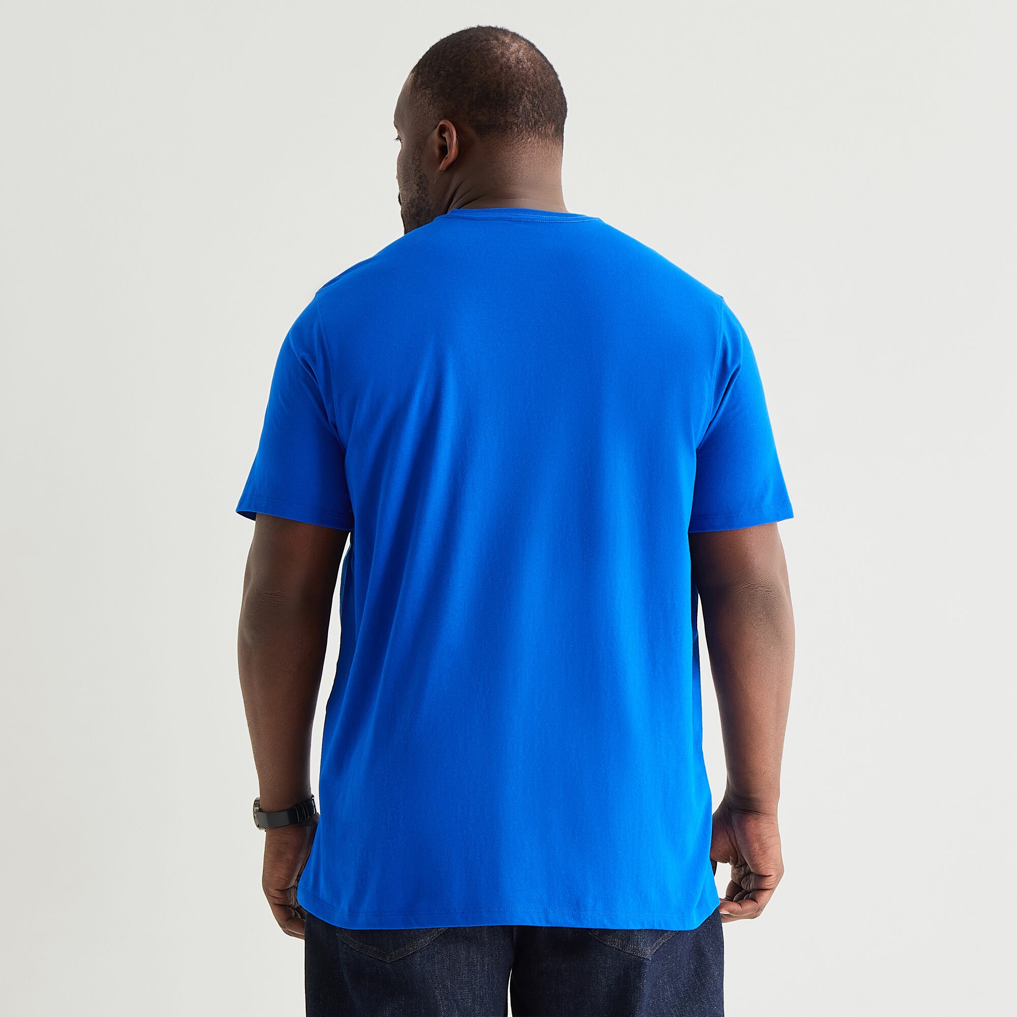 St. John's Bay Super Soft Pocket Mens Crew Neck Short Sleeve Quick Dry Stretch Fabric Big and Tall T-Shirt