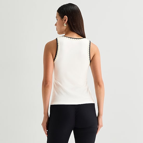 Worthington Womens Scoop Neck Sleeveless Tank Top