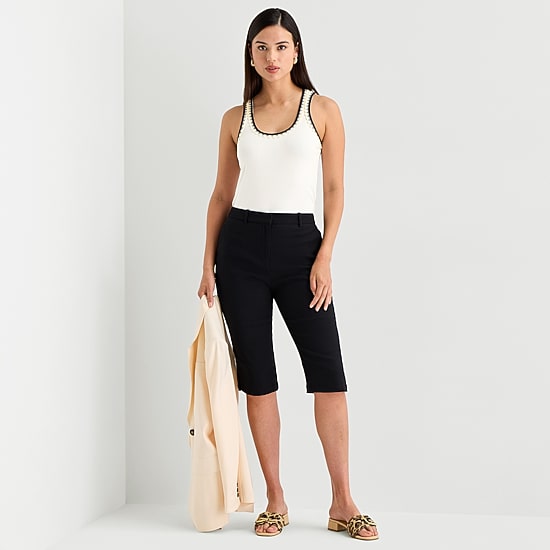 Worthington Womens Scoop Neck Sleeveless Tank Top
