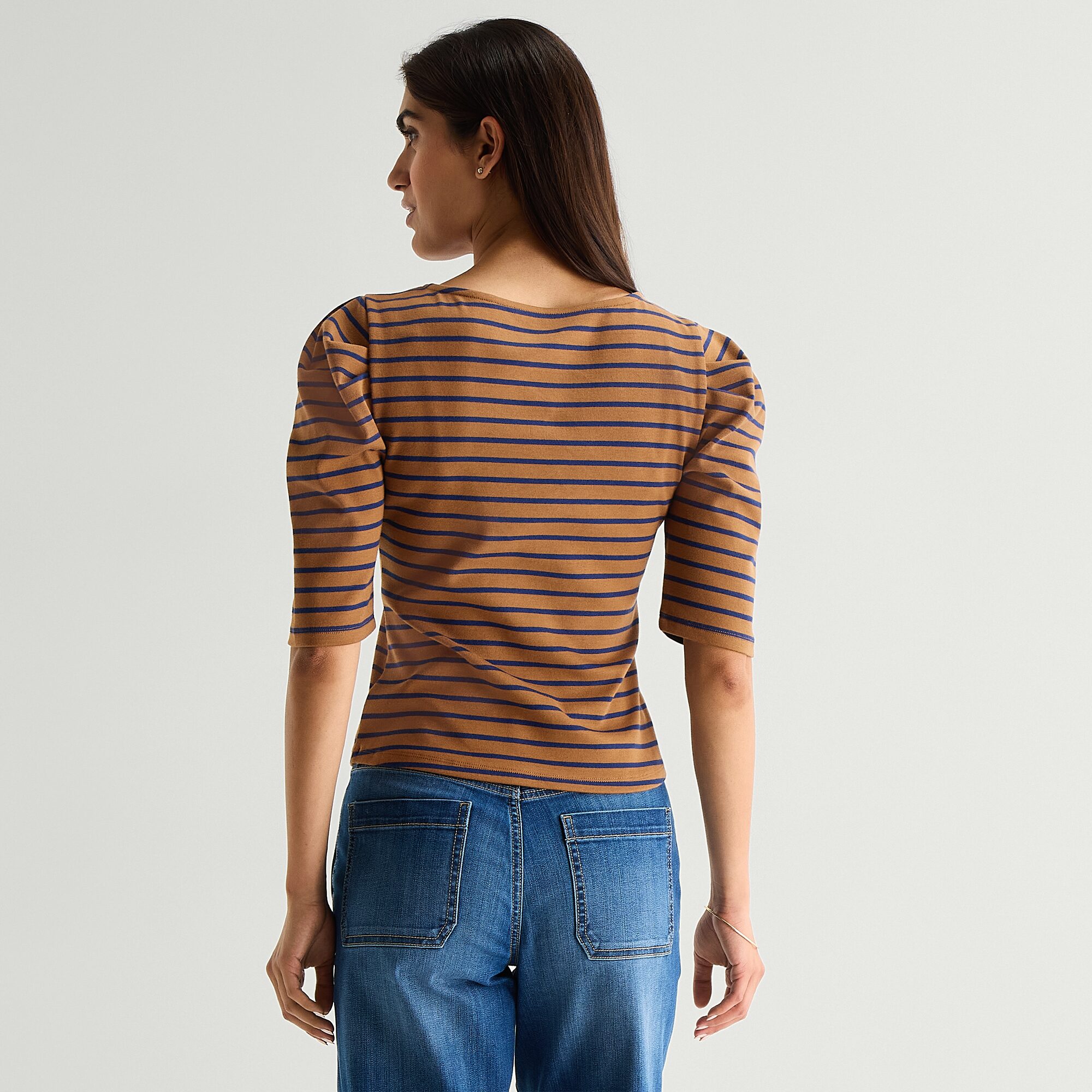 St. John's Bay Womens Crew Neck 3/4 Sleeve Blouse