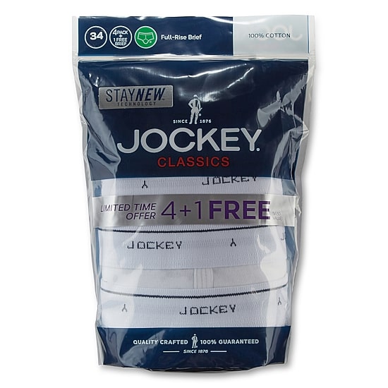 Jockey Cotton Bonus Pack Mens 5 Pack Briefs 9865