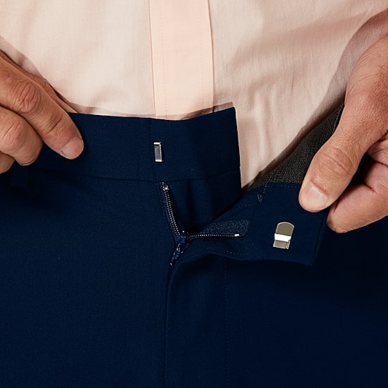 Haggar JMH Premium Stretch Mens Comfort Waistband Slim Fit Dress Flat Front Pant