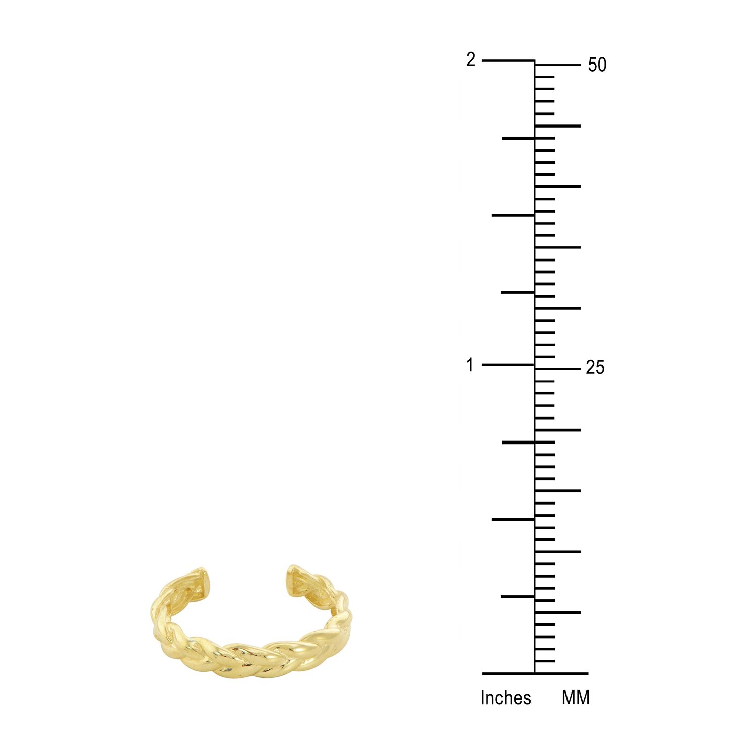 Adjustable 10K Gold Adjustable Toe Ring