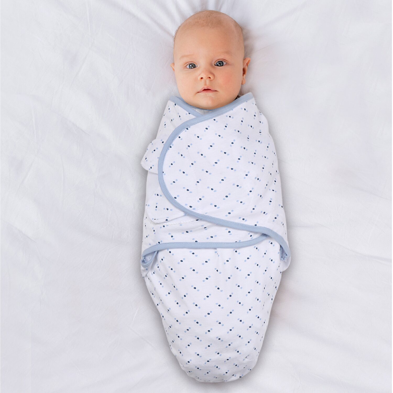 The Peanutshell Blue Dino 3-pc. Swaddle Blanket