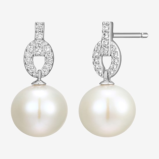 Womens White Cultured Freshwater Pearl Sterling Silver 2-pc. Jewelry Set
