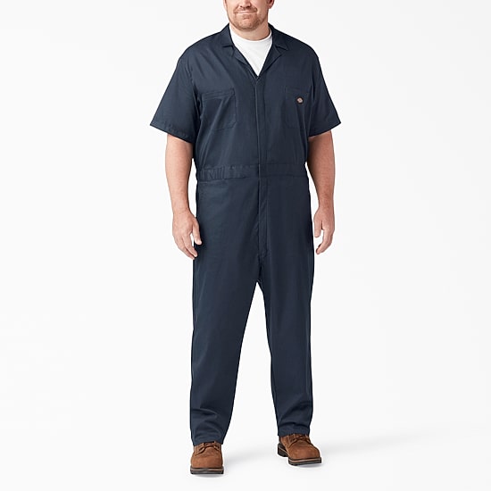 Dickies Flex Mens Big and Tall Stain Resistant Short Sleeve Workwear Coverall