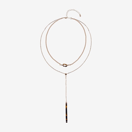 Mixit Layered Womens 16 Inch Y Necklace