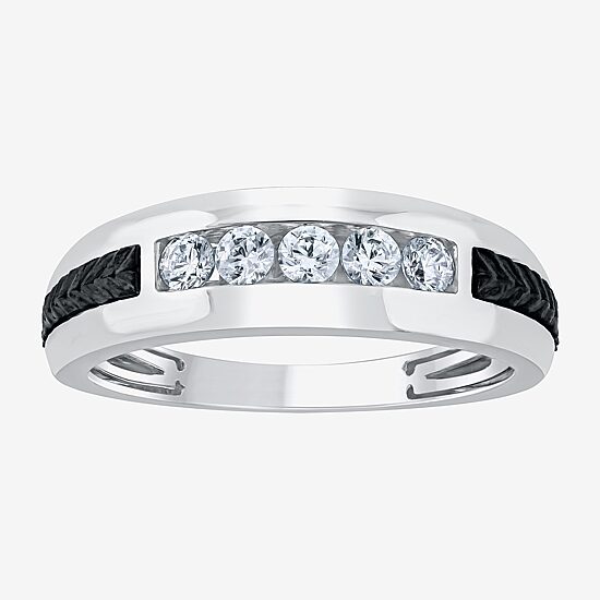 (G / Si2) Mens 1/2 CT. T.W. Lab Grown White Diamond 10K Gold Wedding Engagement Ring