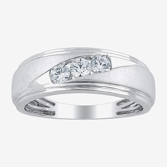(G / Si2) Mens 1/2 CT. T.W. Lab Grown White Diamond 10K Gold Wedding Engagement Ring
