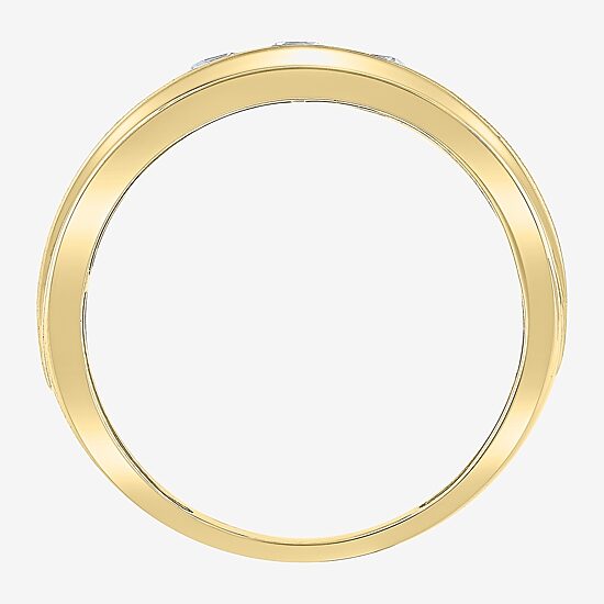 (G / Si2) Mens 1/2 CT. T.W. Lab Grown White Diamond 10K Gold Wedding Engagement Ring