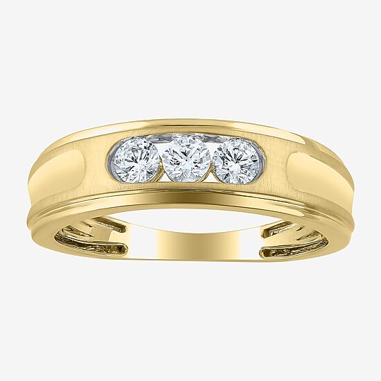 (G / Si2) Mens 1/2 CT. T.W. Lab Grown White Diamond 10K Gold Wedding Engagement Ring