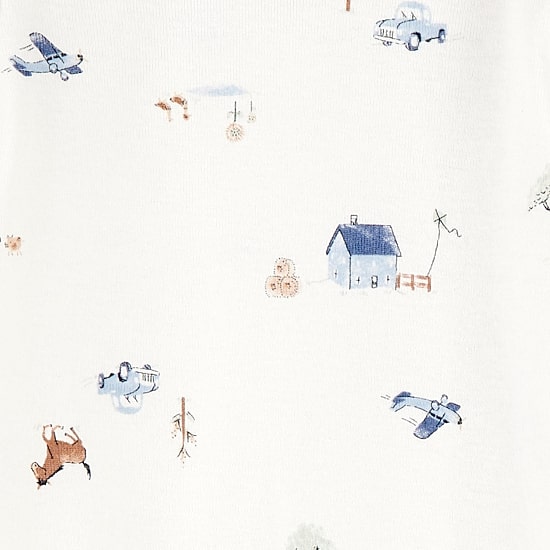 Carter's Baby Boys Rib Round Neck Long Sleeve 2-pc. Nightgown