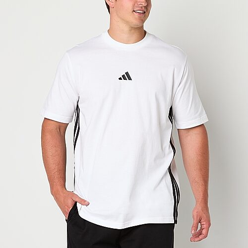 adidas Mens Crew Neck Short Sleeve Active Big and Tall T-Shirt, X-large Tall, White