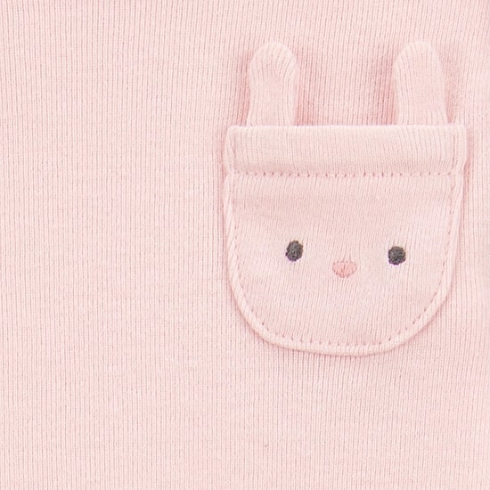 Carter's Baby Girls Round Neck Short Sleeve Rib 5-pc. Bodysuit