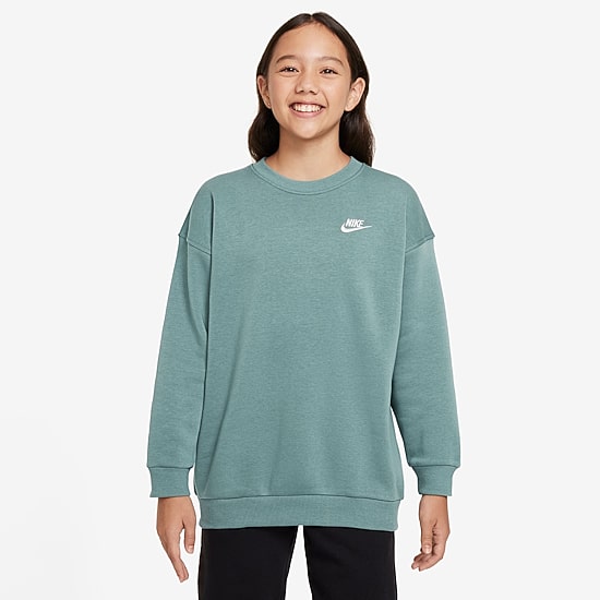 Nike Club Big Kid Girls Crew Neck Fleece Long Sleeve Sweatshirt