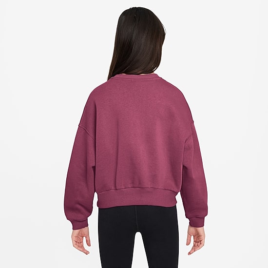 Nike Club Big Kid Girls Crew Neck Fleece Long Sleeve Sweatshirt