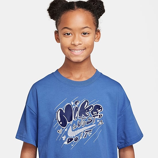 Nike Big Kid Girls Crew Neck Short Sleeve Regular Fit Graphic T-Shirt