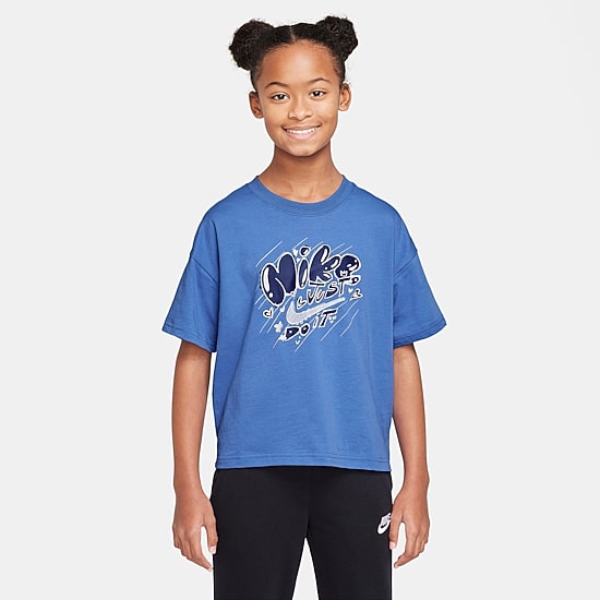 Nike Big Kid Girls Crew Neck Short Sleeve Regular Fit Graphic T-Shirt