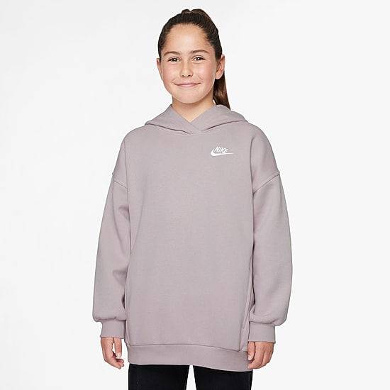 Nike Club Big Kid Girls Long Sleeve Fleece Active Hoodie