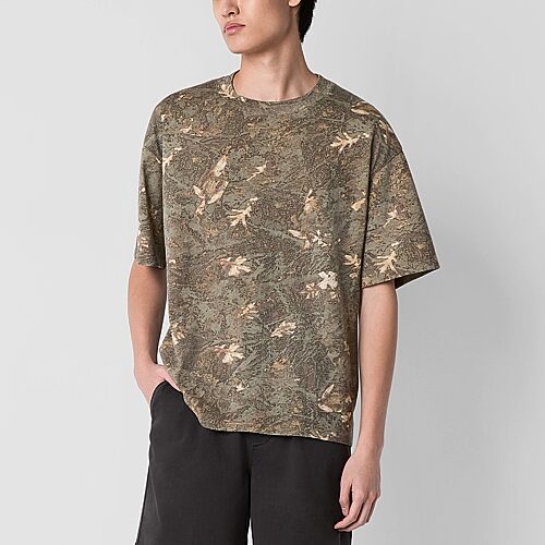 Arizona Mens Crew Neck Short Sleeve Boxy Fit Graphic T-shirt In Green
