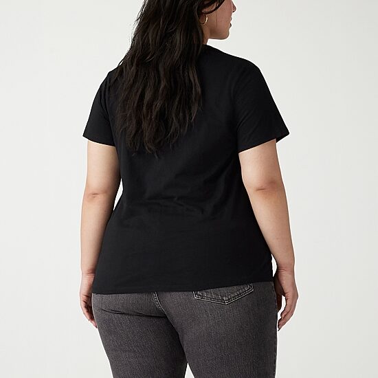 Levi's® The Perfect Tee Womens Plus Crew Neck Short Sleeve T-Shirt
