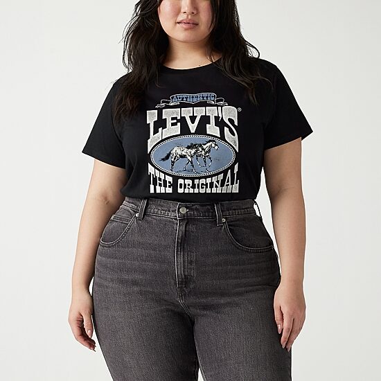 Levi's® The Perfect Tee Womens Plus Crew Neck Short Sleeve T-Shirt
