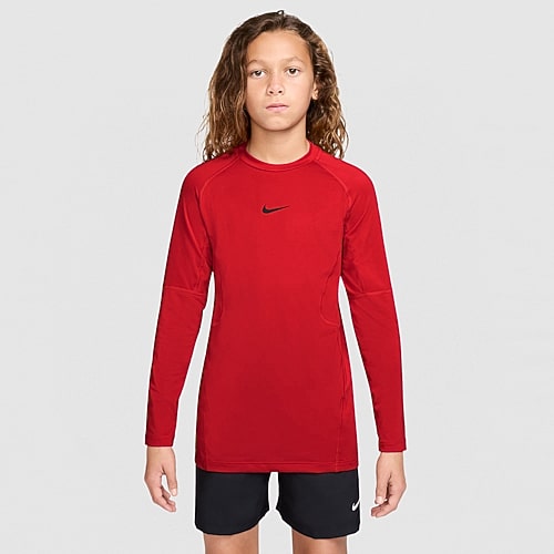 Nike Big Kid Boys Crew Neck Long Sleeve Active T-Shirt, Large, Red