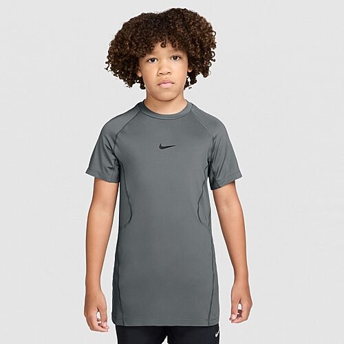 Nike Big Kid Boys Crew Neck Short Sleeve Active T-Shirt, Large, Gray
