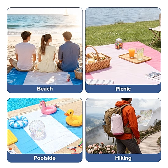Awesome Home™ Beach And Picnic Waterproof Beach Blanket