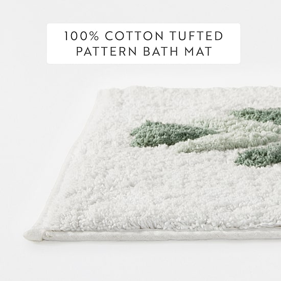 Casual Comfort Flower Pattern Cotton Bath Rug
