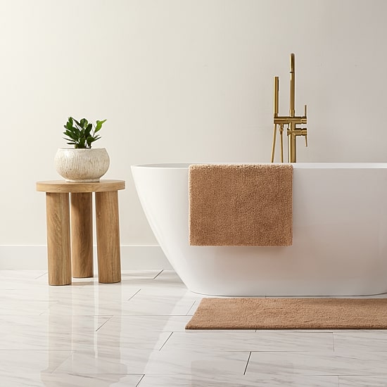 Casual Comfort Solid Reversible Bath Rug