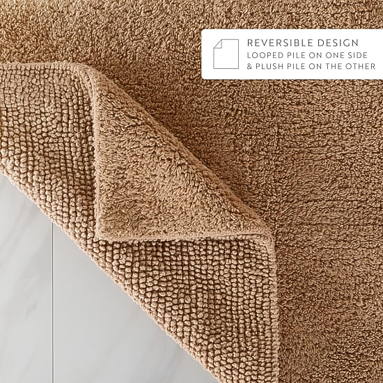 Casual Comfort Solid Reversible Bath Rug