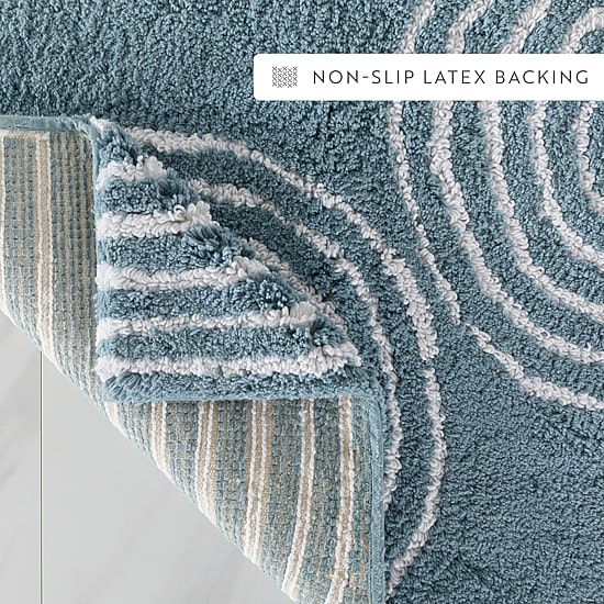 Casual Comfort Rainbow Pattern Cotton Bath Rug