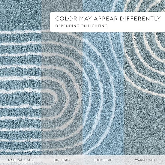 Casual Comfort Rainbow Pattern Cotton Bath Rug