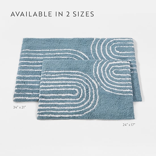 Casual Comfort Rainbow Pattern Cotton Bath Rug