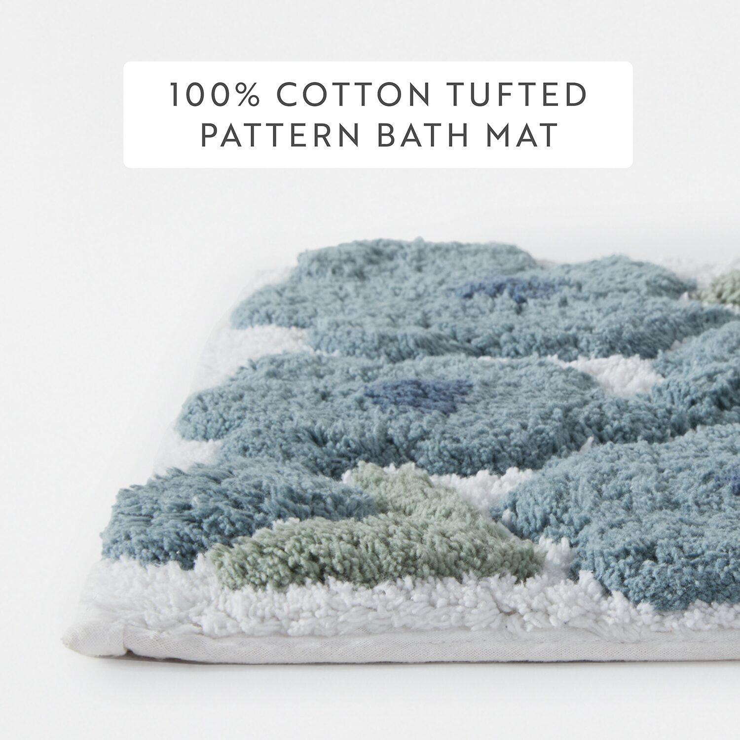 Casual Comfort Blossoms Pattern Cotton Bath Rug