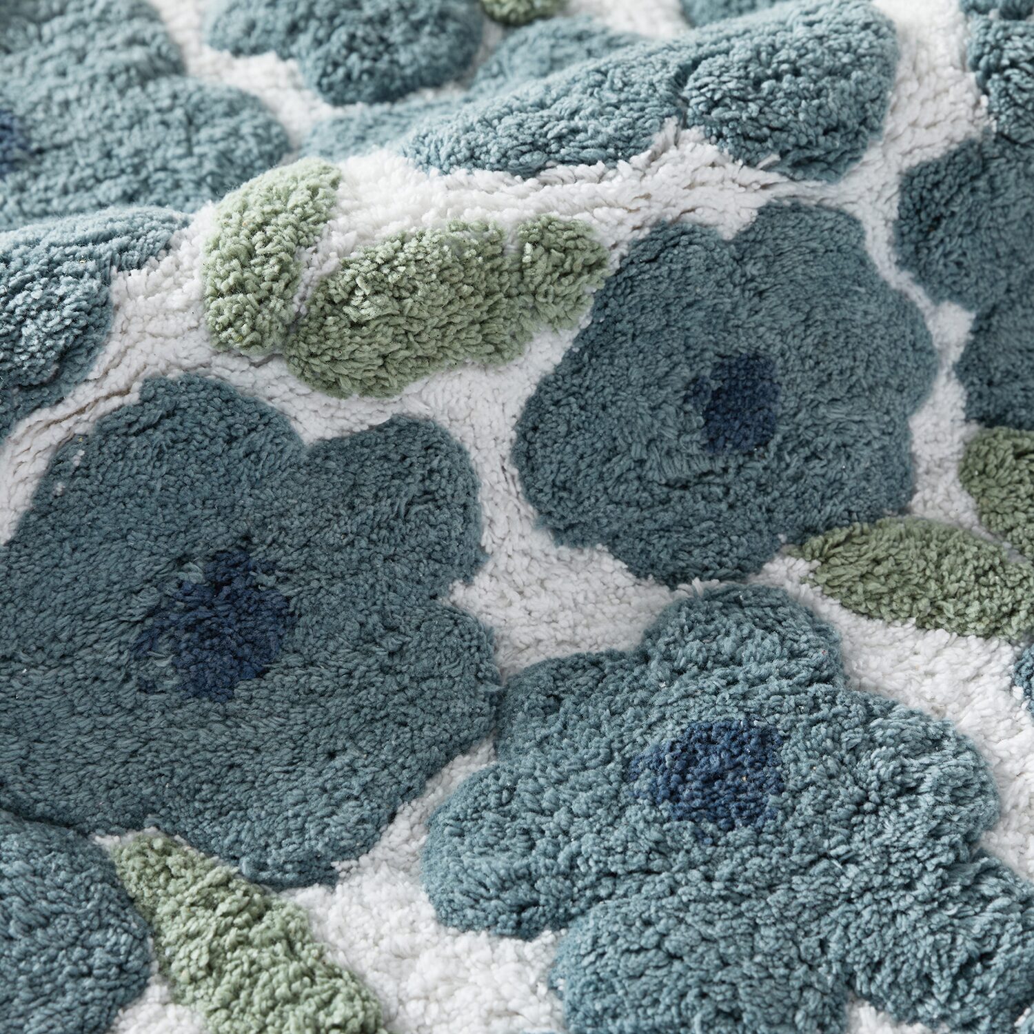 Casual Comfort Blossoms Pattern Cotton Bath Rug