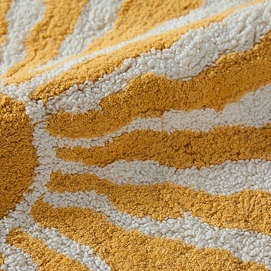 Casual Comfort Sunray Design Cotton Bath Rug