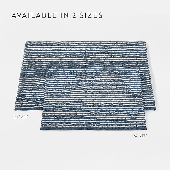 Casual Comfort Pinstripe Cotton Bath Rug