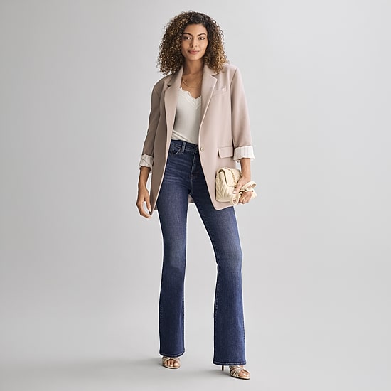 A.N.A Womens High Rise Flare Leg Jean