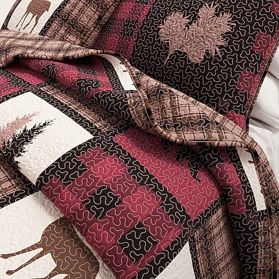 Linery Nature Mosaic Reversible Quilt Set