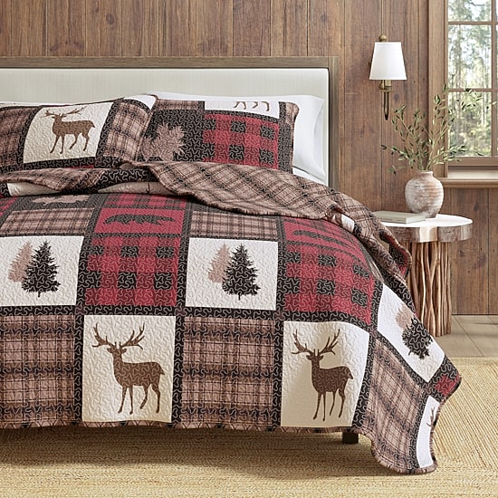 Linery Nature Mosaic Reversible Quilt Set
