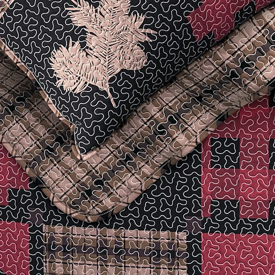 Linery Nature Mosaic Reversible Quilt Set