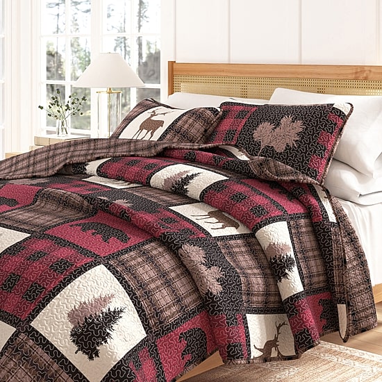Linery Nature Mosaic Reversible Quilt Set