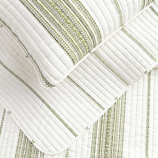 Linery Farmhouse Stripe Reversible Quilt Set