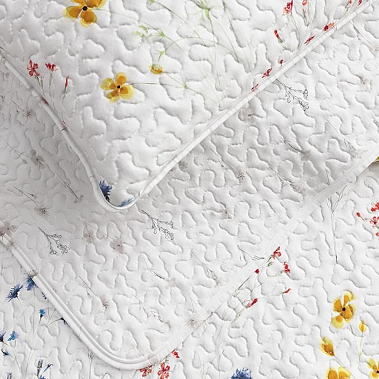 Linery Colorful Floral Reversible Quilt Set