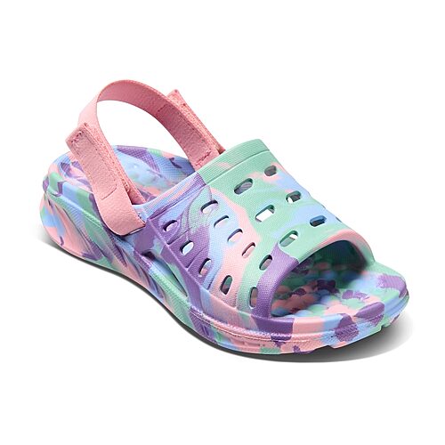 Joybees Unisex Kids Color Block Trekking Slide Sandals In Pink