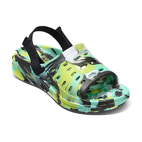 Joybees Unisex Kids Marbled Trekking Slide Sandal In Black